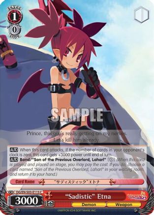 "Sadistic" Etna (DG/EN-S03-E115 C) - Disgaea