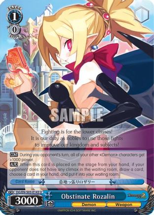 Obstinate Rozalin (DG/EN-S03-E143 U) - Disgaea