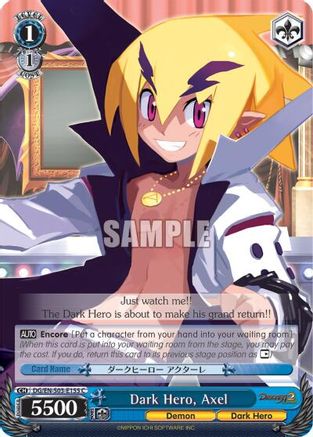 Dark Hero, Axel (DG/EN-S03-E155 C) - Disgaea