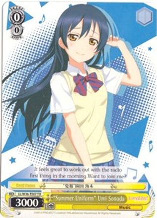 "Summer Uniform" Umi Sonoda (LL/W36-TE07 TD) - Love Live! Vol. 2