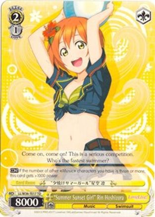"Summer Sunset Girl" Rin Hoshizora (LL/W36-TE17 TD) - Love Live! Vol. 2