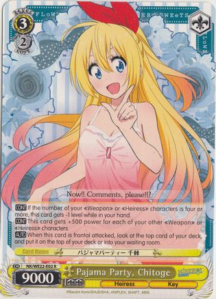 Pajama Party, Chitoge (NK/WE22-E02) - NISEKOI Extra Booster