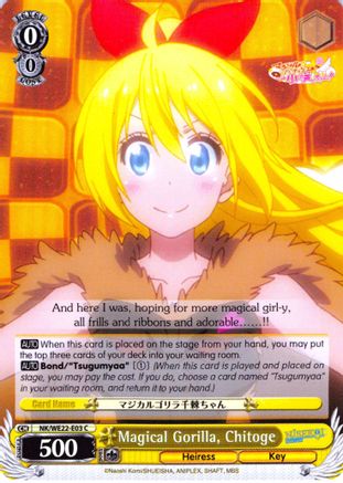 Magical Gorilla, Chitoge (Parallel Foil) (NK/WE22-E03) - NISEKOI Extra Booster