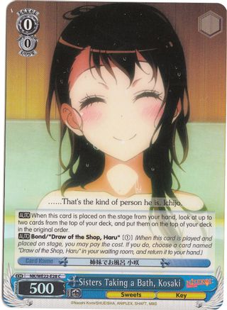 Sisters Taking a Bath, Kosaki (Parallel Foil) (NK/WE22-E28) - NISEKOI Extra Booster