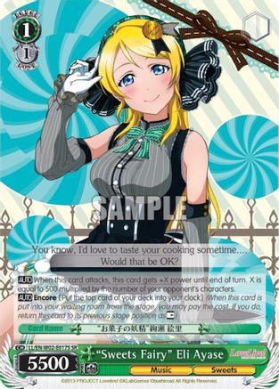 "Sweets Fairy" Eli Ayase (SR) (LL/EN-W02-E017S SR) - Love Live! DX Vol.2
