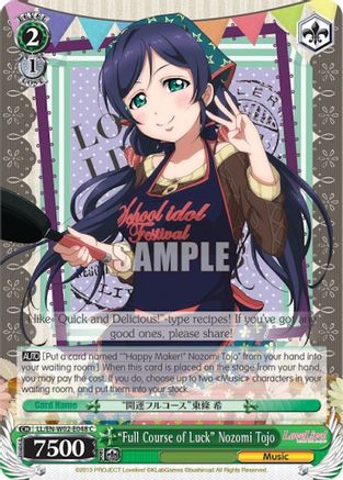 "Full Course of Luck" Nozomi Tojo (LL/EN-W02-E048 C) - Love Live! DX Vol.2
