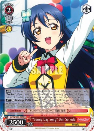 "Sunny Day Song" Umi Sonoda (LL/EN-W02-E070 R) - Love Live! DX Vol.2