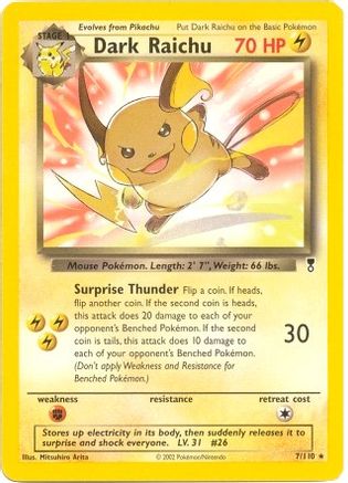 Dark Raichu 007/110  Deck Exclusives - Rare