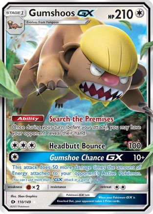 Gumshoos GX 110/149  - Holofoil SM Base Set - Ultra Rare