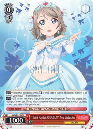"Koini Naritai AQUARIUM" You Watanabe (LSS/W45-E037 R) - Love Live! Sunshine!!