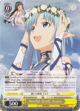 Restful Stroll, Asuna (SAO/S47-E012 C) - Sword Art Online Re: Edit