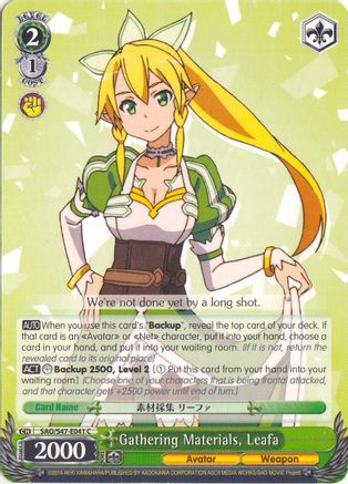 Gathering Materials, Leafa (SAO/S47-E041 C) - Sword Art Online Re: Edit