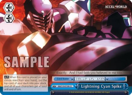 Lightning Cyan Spike (AW/S18-E100 CC) - Accel World