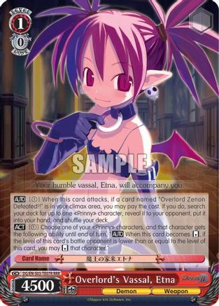 Overlord's Vassal, Etna (RRR) (DG/EN-S03-TE07R RRR) - Disgaea