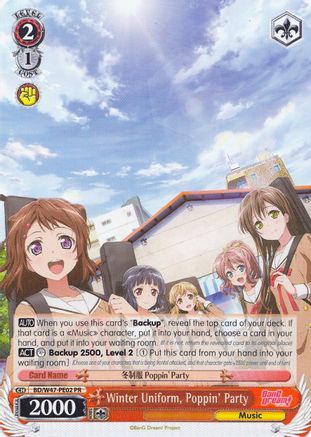 Winter Uniform, Poppin' Party (BD/W47-PE02 PR) - BanG Dream!