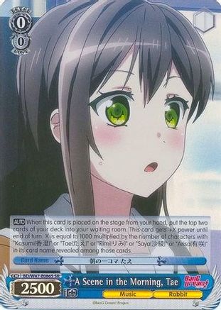 A Scene in the Morning, Tae (SR) (BD/W47-E086S SR) - BanG Dream!