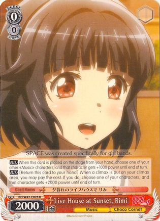 Live House at Sunset, Rimi (BD/W47-E028 R) - BanG Dream!