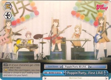Poppin'Party, First LIVE (BD/W47-E120 CC) - BanG Dream!