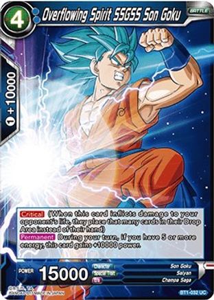 Overflowing Spirit SSGSS Son Goku (BT1-032) - Galactic Battle