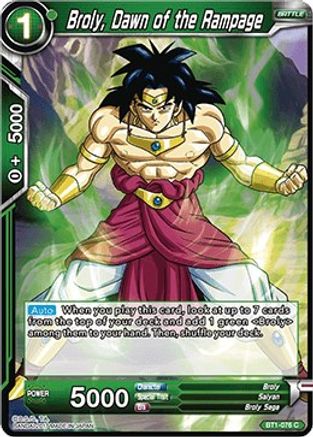 Broly, Dawn of the Rampage (2017) (BT1-076) - Galactic Battle