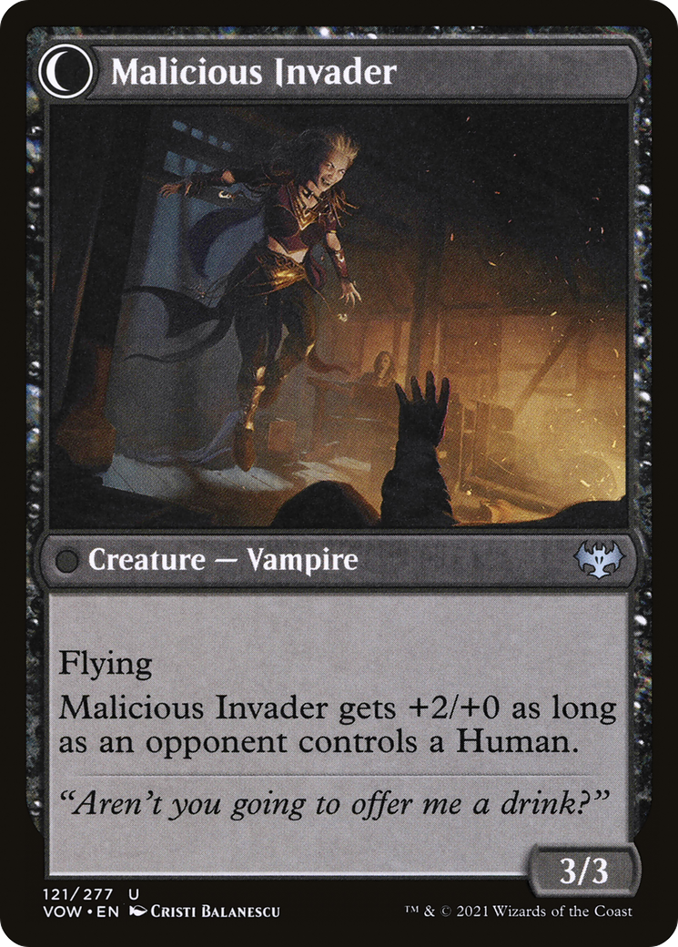 Innocent Traveler (VOW-121) - Innistrad: Crimson Vow: (Double Faced Transform) Foil