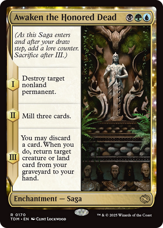 Awaken the Honored Dead (TDM-170) - Tarkir: Dragonstorm: (enchantment) Foil