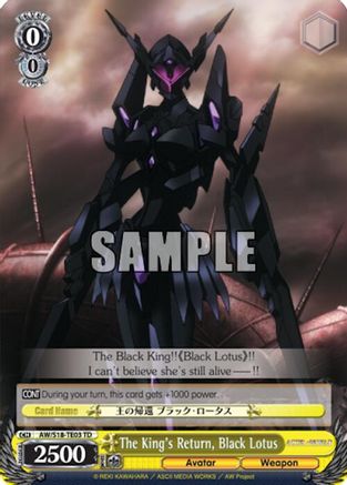 The King's Return, Black Lotus (AW/S18-TE03 TD) - Accel World