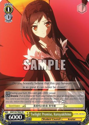 Twilight Promise, Kuroyukihime (AW/S18-TE06 TD) - Accel World
