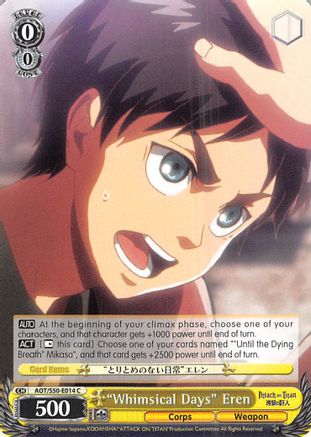 "Whimsical Days" Eren (AOT/S50-E014 C) - Attack on Titan Vol. 2