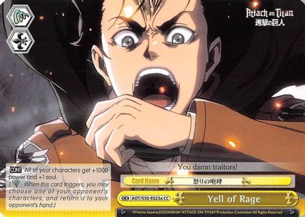Yell of Rage (A) (AOT/S50-E023a CC) - Attack on Titan Vol. 2