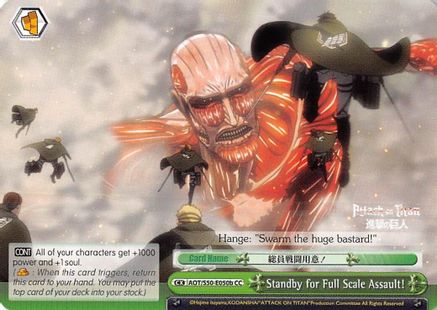 Standby for Full Scale Assault! (B) (AOT/S50-E050b CC) - Attack on Titan Vol. 2