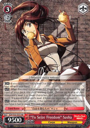"To Seize Freedom" Sasha (AOT/S50-E053 RR) - Attack on Titan Vol. 2