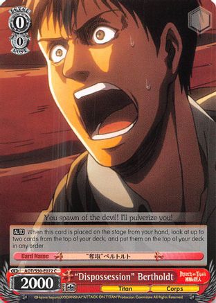 "Dispossession" Bertholdt (AOT/S50-E072 C) - Attack on Titan Vol. 2