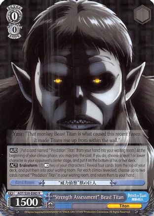 "Strength Assessment" Beast Titan (AOT/S50-E085 R) - Attack on Titan Vol. 2