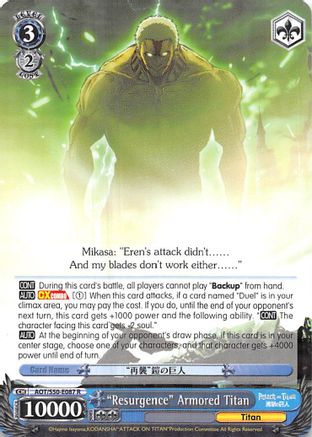 "Resurgence" Armored Titan (AOT/S50-E087 R) - Attack on Titan Vol. 2