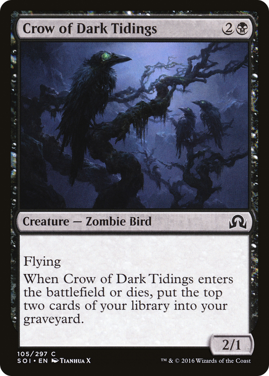 Crow of Dark Tidings (SOI-105) - Shadows over Innistrad