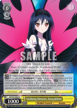 Vacillating Memories, Kuroyukihime (AW/S43-E003 R) - Accel World -Infinite Burst-
