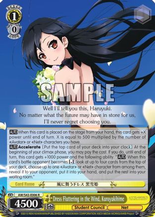 Dress Fluttering in the Wind, Kuroyukihime (AW/S43-E006 R) - Accel World -Infinite Burst-