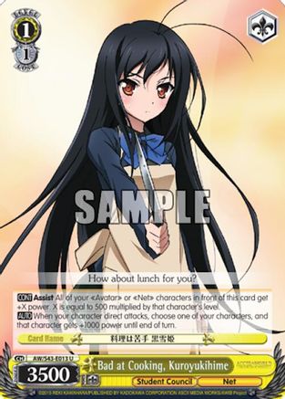 Bad at Cooking, Kuroyukihime (AW/S43-E013 U) - Accel World -Infinite Burst-
