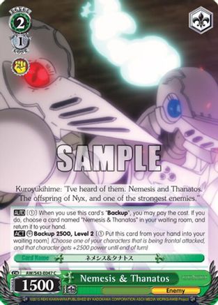 Nemesis & Thanatos (AW/S43-E047	C) - Accel World -Infinite Burst-