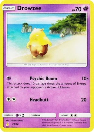 Drowzee 022  SM Trainer Kit Lycanroc & Alolan Raichu - Common