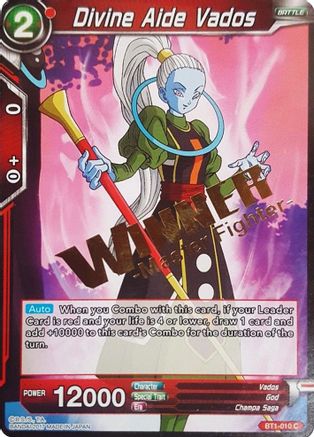 Divine Aide Vados (Winner Stamped) (BT1-010) - Tournament Promotion Cards