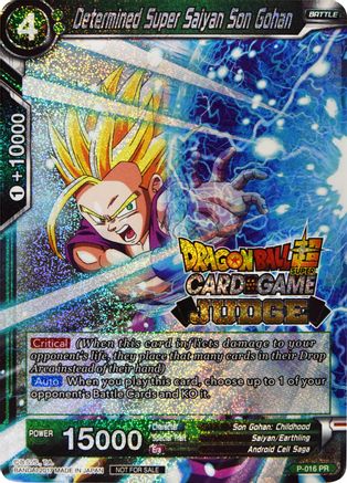 Determined Super Saiyan Son Gohan (P-016) - Judge Promotion Cards