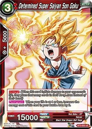 Determined Super Saiyan Son Goku (BT3-005) - Cross Worlds Foil