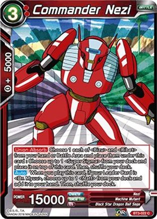 Commander Nezi (BT3-022) - Cross Worlds Foil