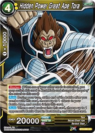 Hidden Power Great Ape Tora (BT3-096) - Cross Worlds Foil