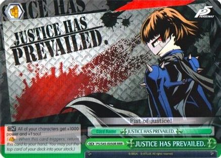 JUSTICE HAS PREVAILED. (RRR) (P5/S45-E050R RRR) - Persona 5