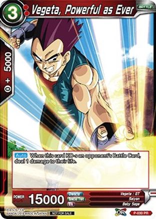Vegeta, Powerful as Ever (P-030) - Promotion Cards