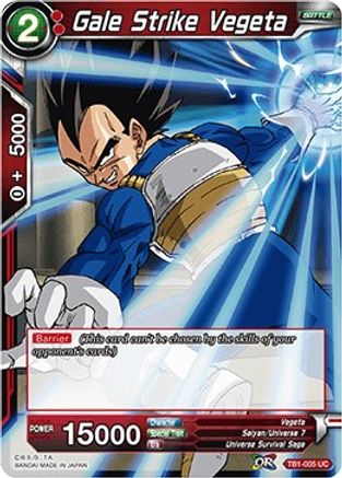 Gale Strike Vegeta (TB1-005) - Tournament of Power Foil