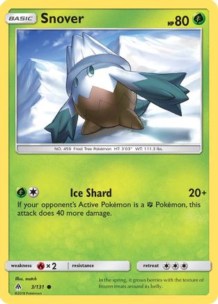 Snover 003  - Reverse Holofoil SM  Forbidden Light - Common